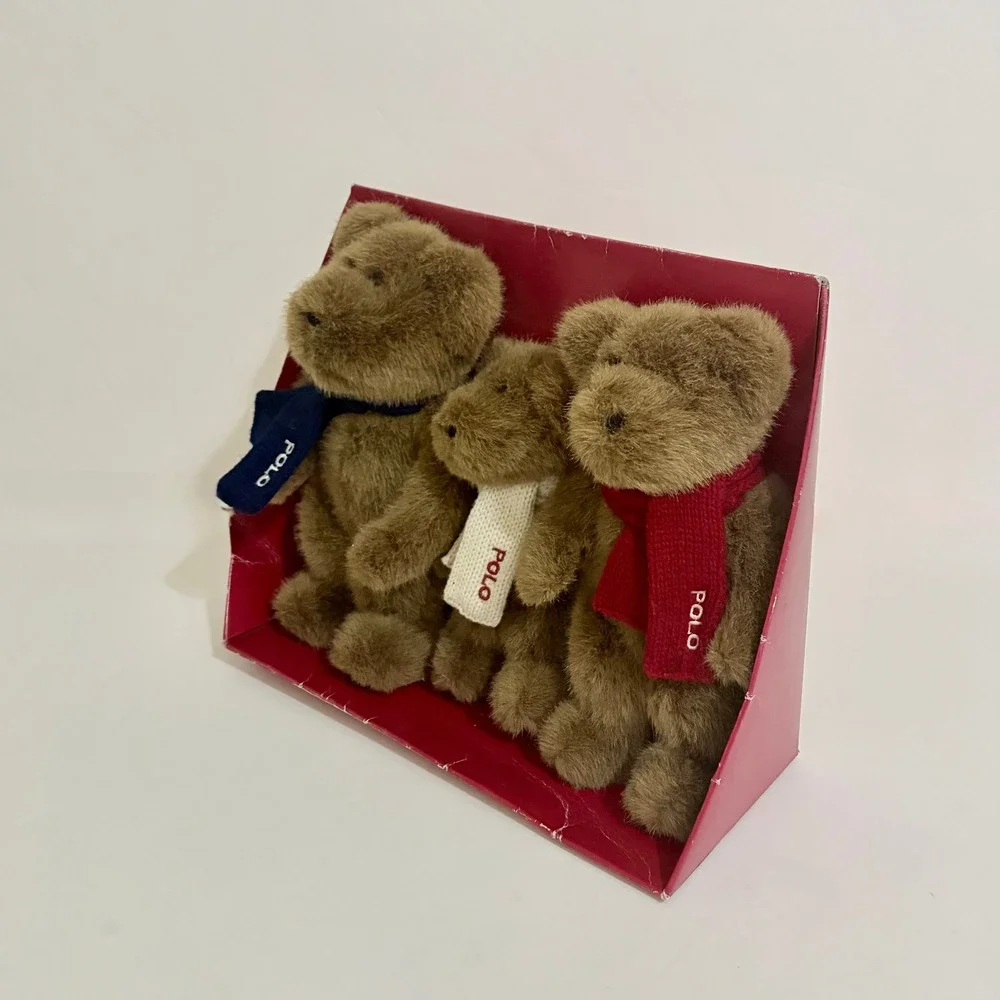 RALPH LAUREN Polo The Bears That Care Teddy Bear Trio 2001 Vintage Box